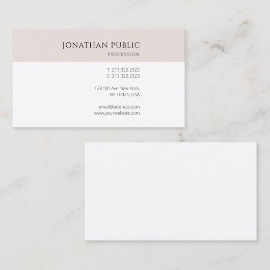 Carte De Visite Créative Moderne Design simple Modèle tendance (Devant / Derrière)