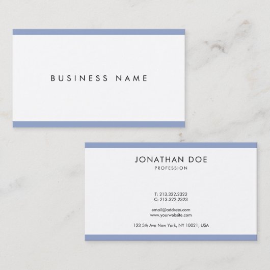 Carte De Visite Créative Moderne Professionnel Cool Simple Luxe (Devant / Derrière)