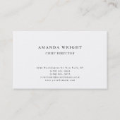 Carte De Visite Creative Plain Simple White Attractive Stylish (Devant)