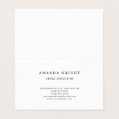 Carte De Visite Creative Plain Simple White Attractive Stylish (Extérieur déplié)