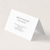 Carte De Visite Creative Plain Simple White Attractive Stylish (Devant)