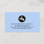 Carte De Visite Creative Plumber Pipe System Plumbing Works (Dos)