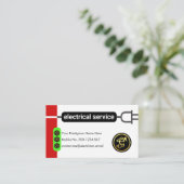 Carte De Visite Creative Power Plug Line Circuit Electricity (Debout devant)