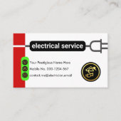 Carte De Visite Creative Power Plug Line Circuit Electricity (Devant)
