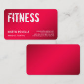 Carte De Visite Creative Red Dynamic Personal Trainer Sport (Devant / Derrière)