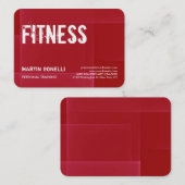 Carte De Visite Créative Red Dynamic Personal Trainer Sport tendan (Devant / Derrière)
