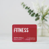 Carte De Visite Créative Red Dynamic Personal Trainer Sport tendan (Debout devant)