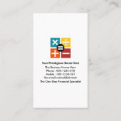 Carte De Visite Créative Red Numéros Cadre Financier (Dos)