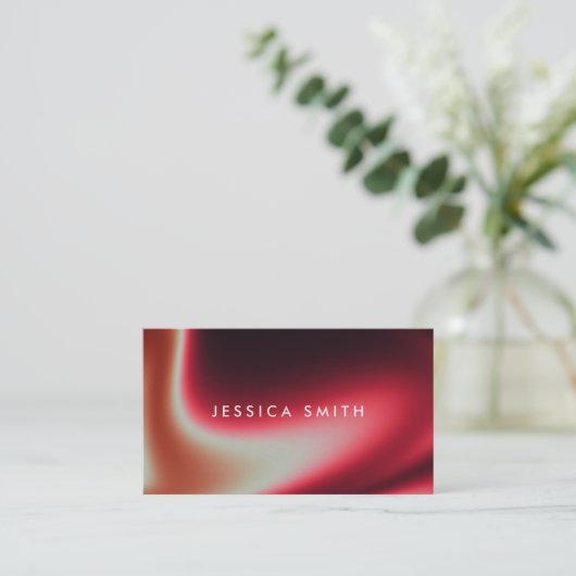 Carte De Visite Creative Red Ombre unique (Debout devant)