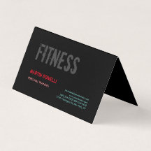 Créative Retro Black Grey Dynamic Personal Trainer