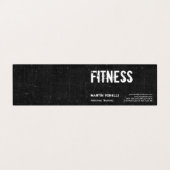Carte De Visite Créative Retro Black Grey Dynamic Personal Trainer (Extérieur déplié)