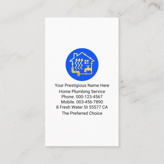 Carte De Visite Creative Silver Piping Faucet Frame (Dos)