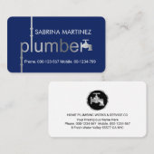 Carte De Visite Creative Silver Plumber Pipe System Plumbing Works (Devant / Derrière)