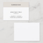 Carte De Visite Créative Simple Design Professionnel Chic Plain (Devant / Derrière)
