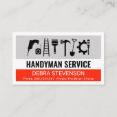 Carte De Visite Creative Simple Handyman Tools Layer (Devant)