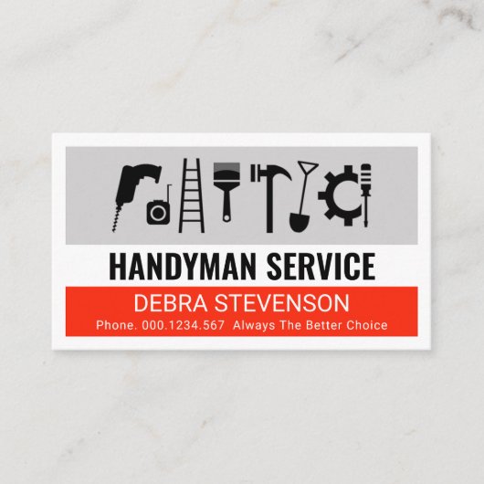 Carte De Visite Creative Simple Handyman Tools Layer (Devant)