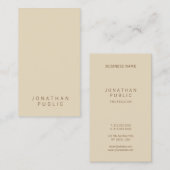 Carte De Visite Créative Simple Moderne Elégant Beige Cool Modèle (Devant / Derrière)