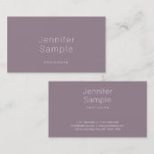 Carte De Visite Créative Sleek Moderne Plain Luxe Professionnel (Devant / Derrière)
