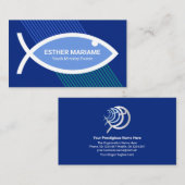 Carte De Visite Créative Stylish Christian Ichthus Fish Ministry (Devant / Derrière)