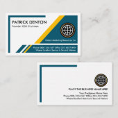 Carte De Visite Créative Trapezoid Layers PDG Fondateur (Devant / Derrière)