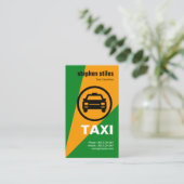 Carte De Visite Creative Yellow Searchlight Bold Taxi (Debout devant)