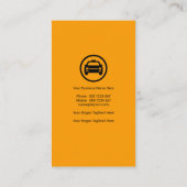 Carte De Visite Creative Yellow Searchlight Bold Taxi (Dos)