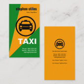 Carte De Visite Creative Yellow Searchlight Bold Taxi (Devant / Derrière)