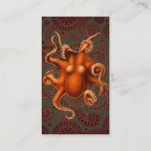 Carte De Visite Créature du monstre de la mer d'Octopus Cephalapod (Dos)