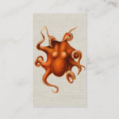 Carte De Visite Créature du monstre de la mer d'Octopus Cephalapod (Dos)