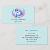 Carte De Visite Créature Mer Dauphin Cute (Devant / Derrière)