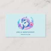 Carte De Visite Créature Mer Dauphin Cute (Devant)