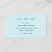 Carte De Visite Créature Mer Dauphin Cute (Dos)