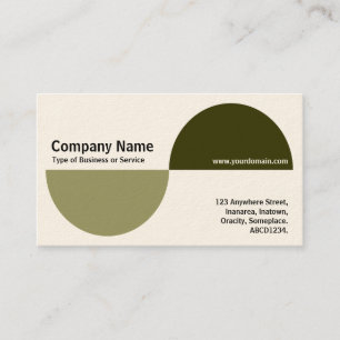 Carte De Visite Crecents alternatifs - Kaki & Olive foncé (Crème)