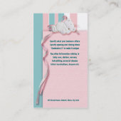 Carte De Visite Crèche de nourrissons de soins des enfants de (Dos)