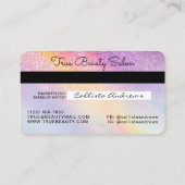 Carte De Visite Crédit de logo Rainbow Holographic Parties scintil (Dos)