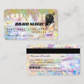 Carte De Visite Crédit de Parties scintillant à déshydratation pou (Devant / Derrière)