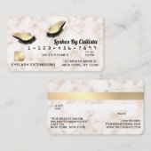 Carte De Visite Crédit de Parties scintillant de Marbre blanc d'or (Devant / Derrière)