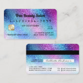 Carte De Visite Crédit de Parties scintillant de Nebula Galaxy ble (Devant / Derrière)