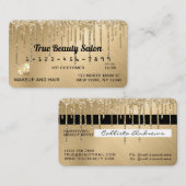 Carte De Visite Crédit de Parties scintillant métalliques Sparkly  (Devant / Derrière)