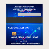 Carte De Visite Credit | Debit Card | Financials | Stock Charts (Extérieur déplié)