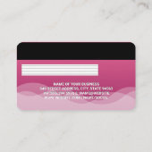 Carte De Visite Credit | Debit Card | Pink Wave (Dos)