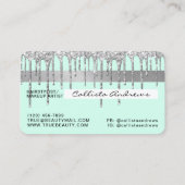 Carte De Visite Crédit Pastel Mint Green Parties scintillant en ar (Dos)