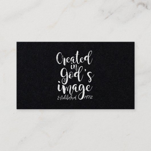 Carte De Visite Créé à l'image de Dieu 1972 50e anniversaire (Devant)