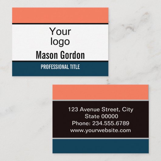 Carte De Visite Créé pour vous, badge design (Devant / Derrière)