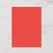 Carte De Visite Créer un Arrière - plan rouge frappant avec bordur (Dos)