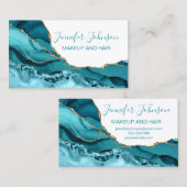 Carte De Visite Créer une page de typographie turquoise élégante (Devant / Derrière)