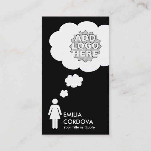 Carte De Visite créer votre propre bulle de pensée (Devant)