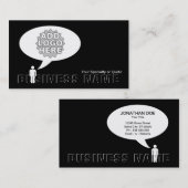 Carte De Visite créer votre propre bulle vocale (Devant / Derrière)