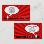 Carte De Visite créer votre propre bulle vocale (Devant / Derrière)