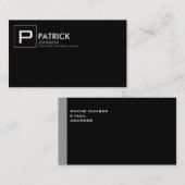Carte De Visite créer votre propre noir, attrayant et moderne (Devant / Derrière)